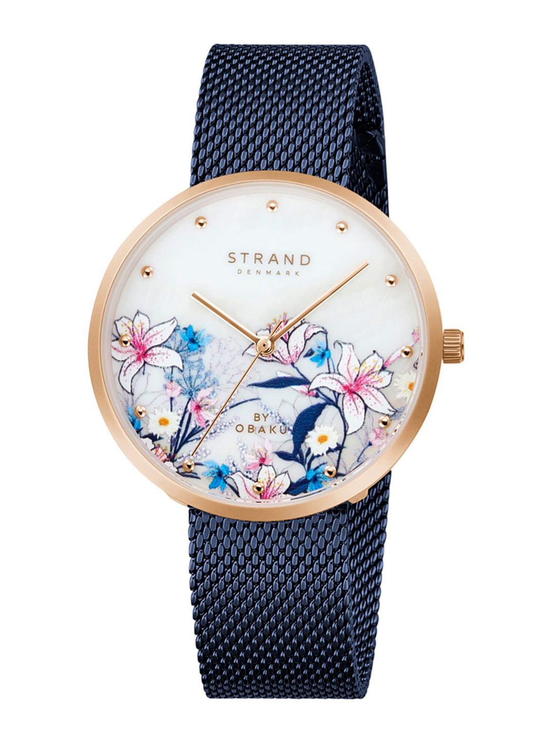 

STRAND BY OBAKU Women White Brass Printed Dial & Blue Analogue Watch S700LXVWML-DF