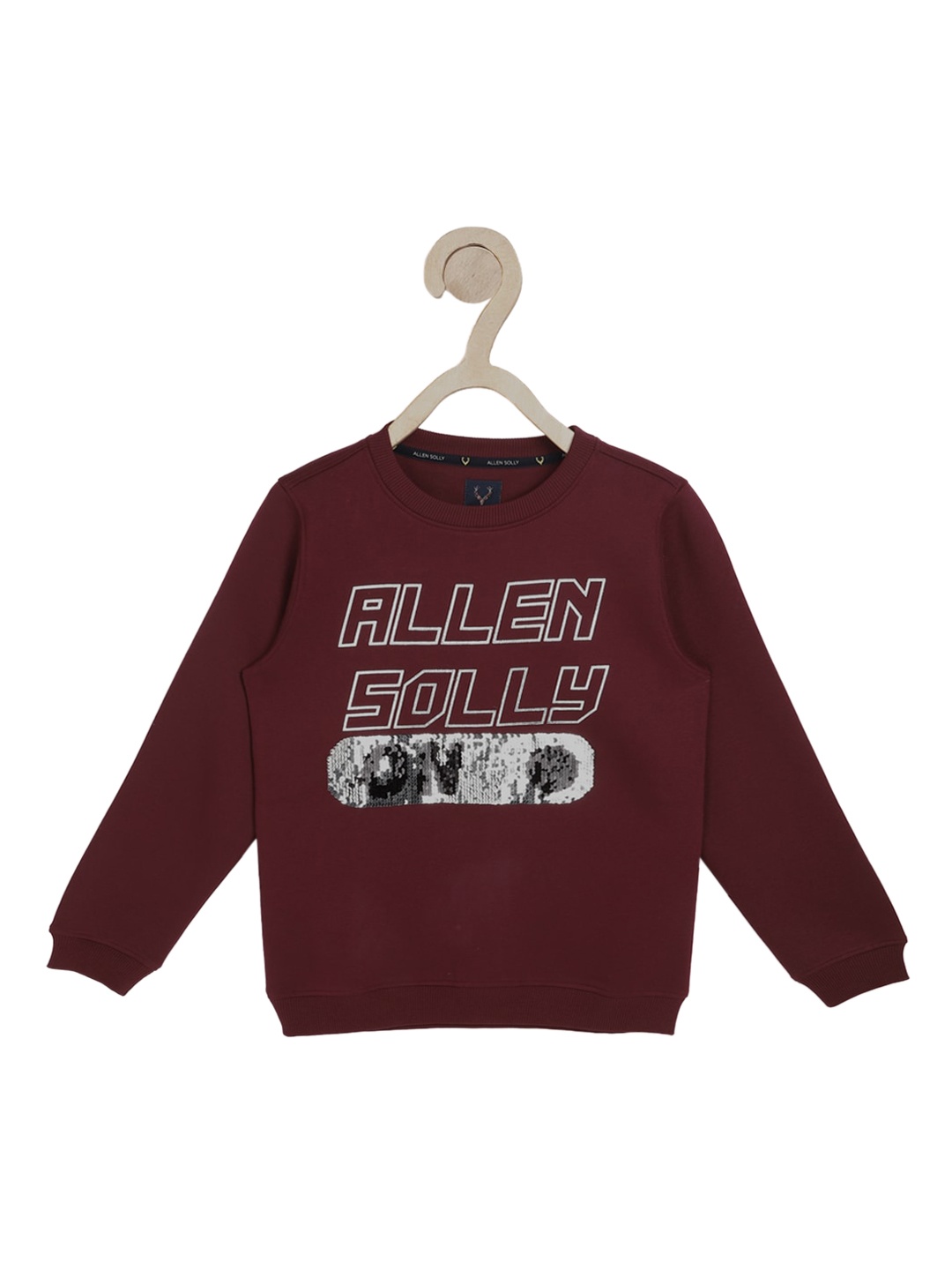 

Allen Solly Junior Boys Maroon Typography Printed Sweatshirt