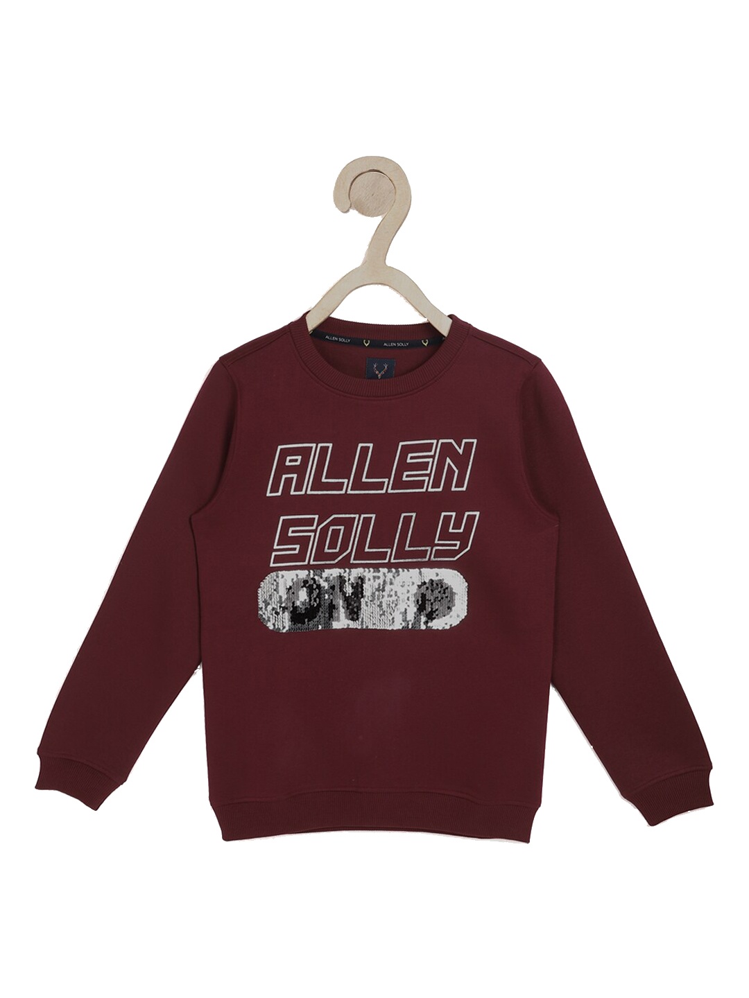 

Allen Solly Junior Boys Maroon Typography Printed Sweatshirt