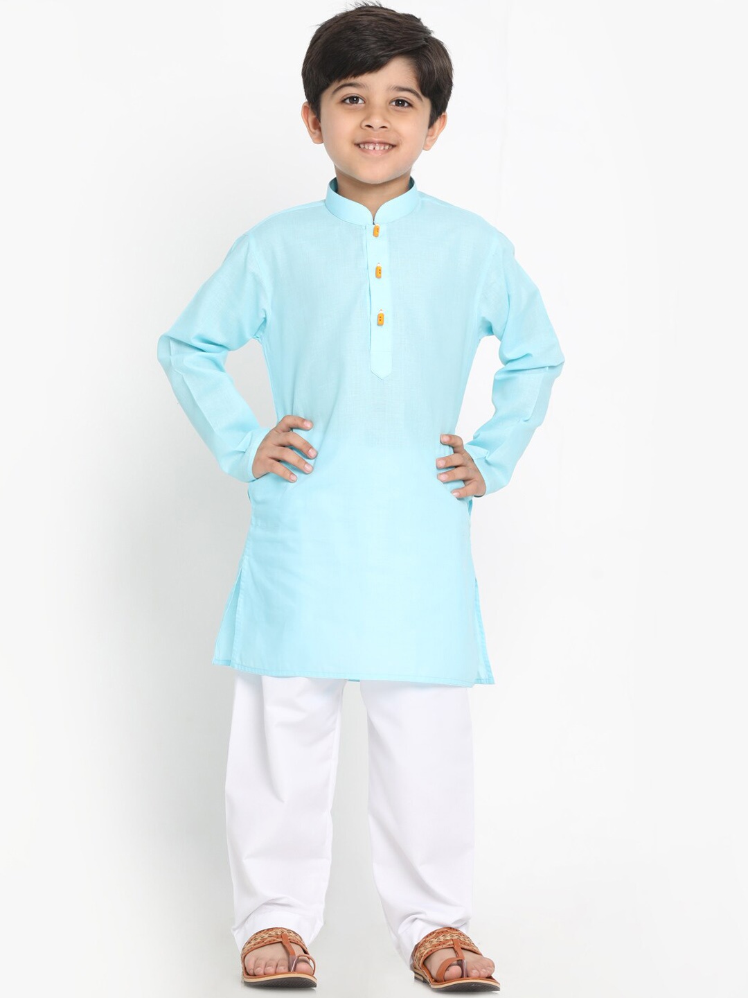 

VASTRAMAY Boys Regular Kurta with Pyjamas, Blue
