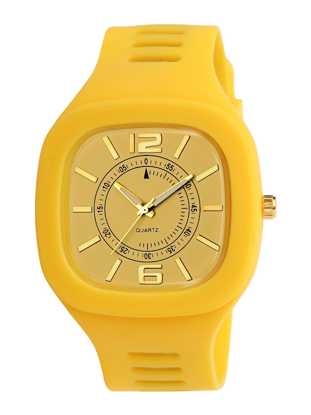 

SWADESI STUFF Unisex Yellow Dial & Yellow Straps Analogue Watch ARROW YELLOW
