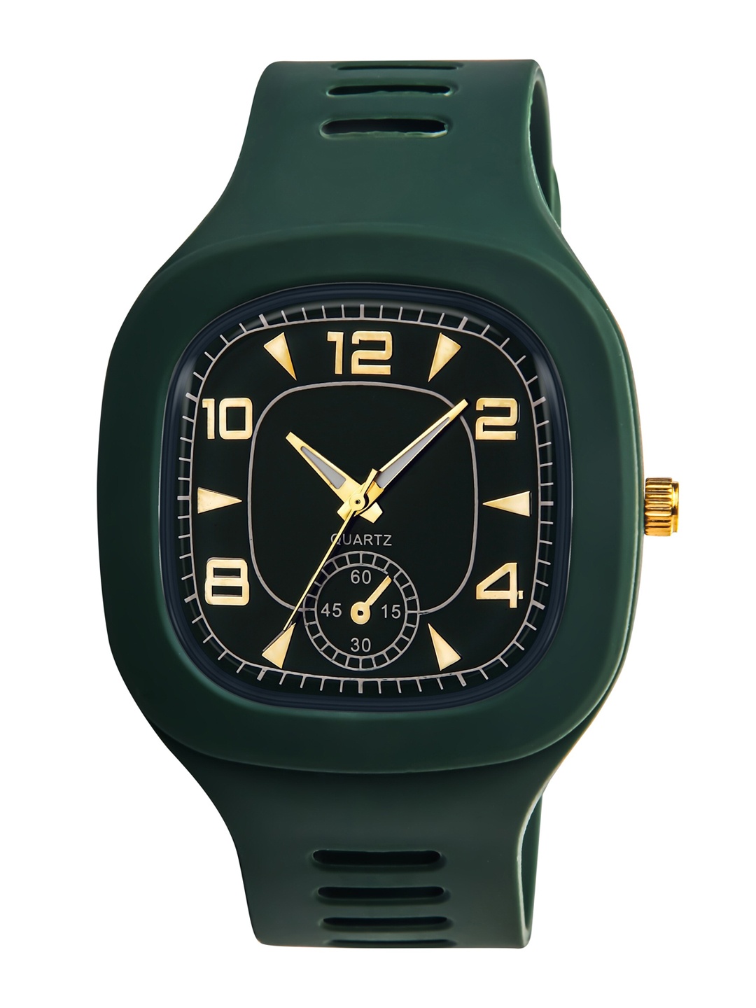 

SWADESI STUFF Unisex Green Dial & Green Straps Analogue Watch 6 CRONO GREEN