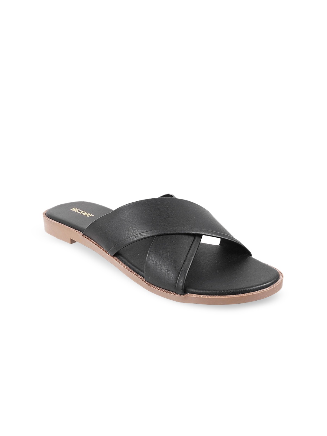 

WALKWAY by Metro Women Black Open Toe Flats