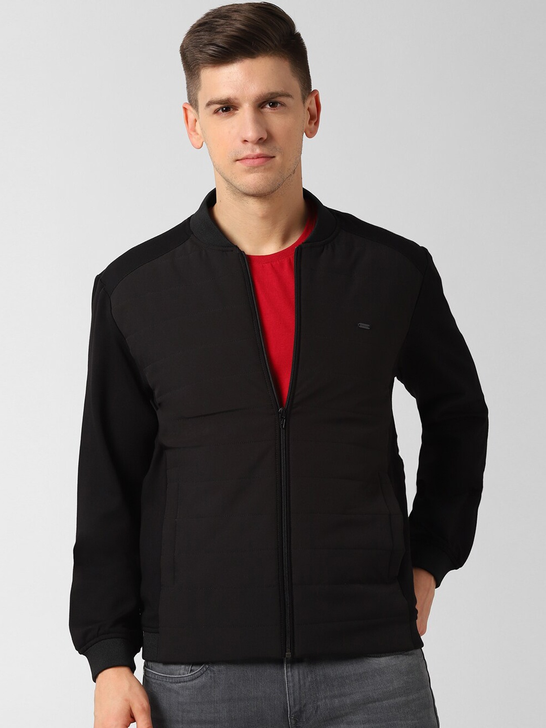 

Peter England Casuals Men Black Tailored Jacket