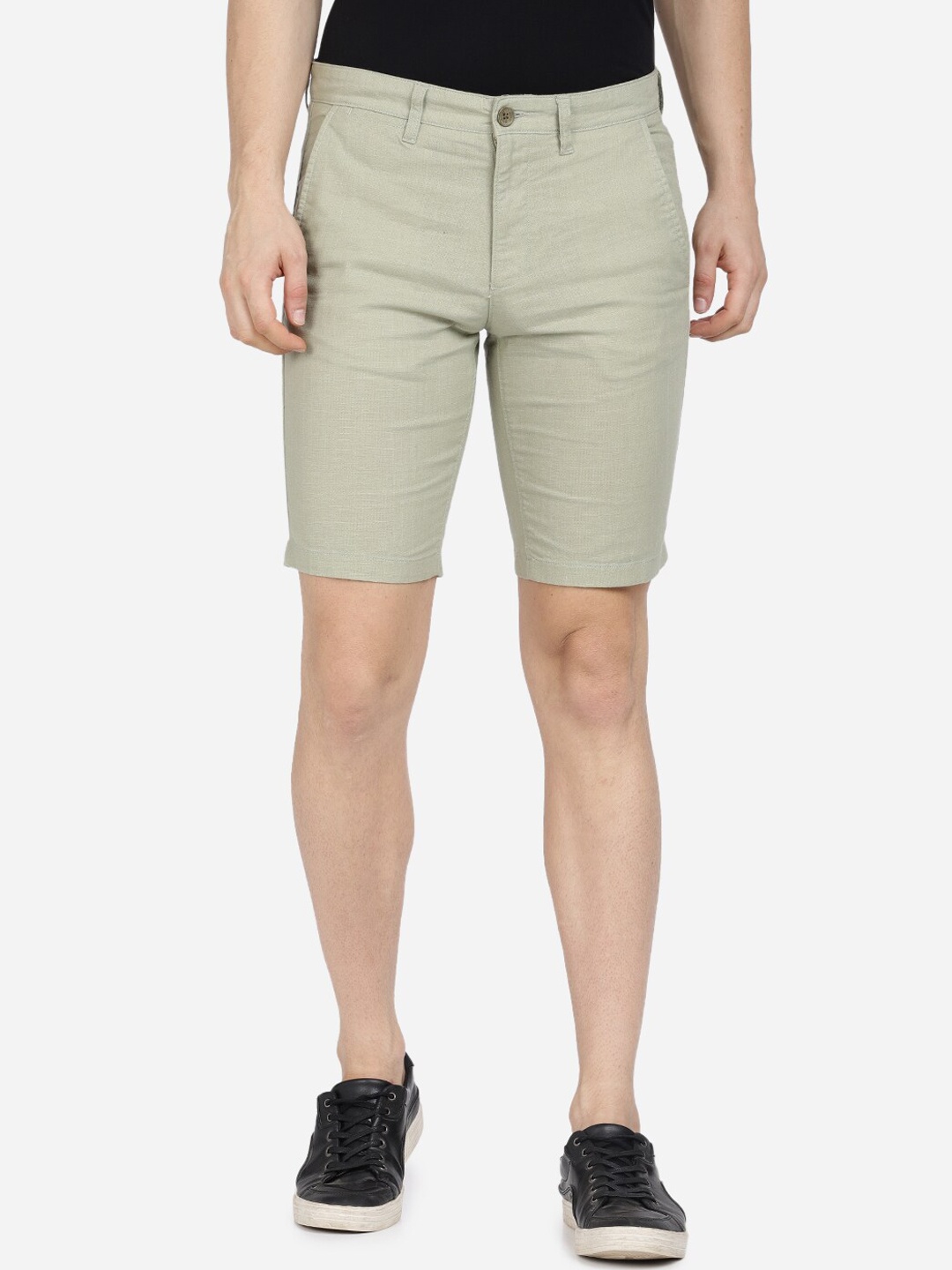 

Crocodile Men Green Slim Fit Regular Shorts