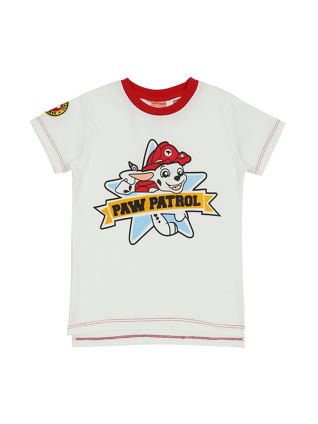 

PAW PATROL Boys White & Red Graphic Printed T-shirt