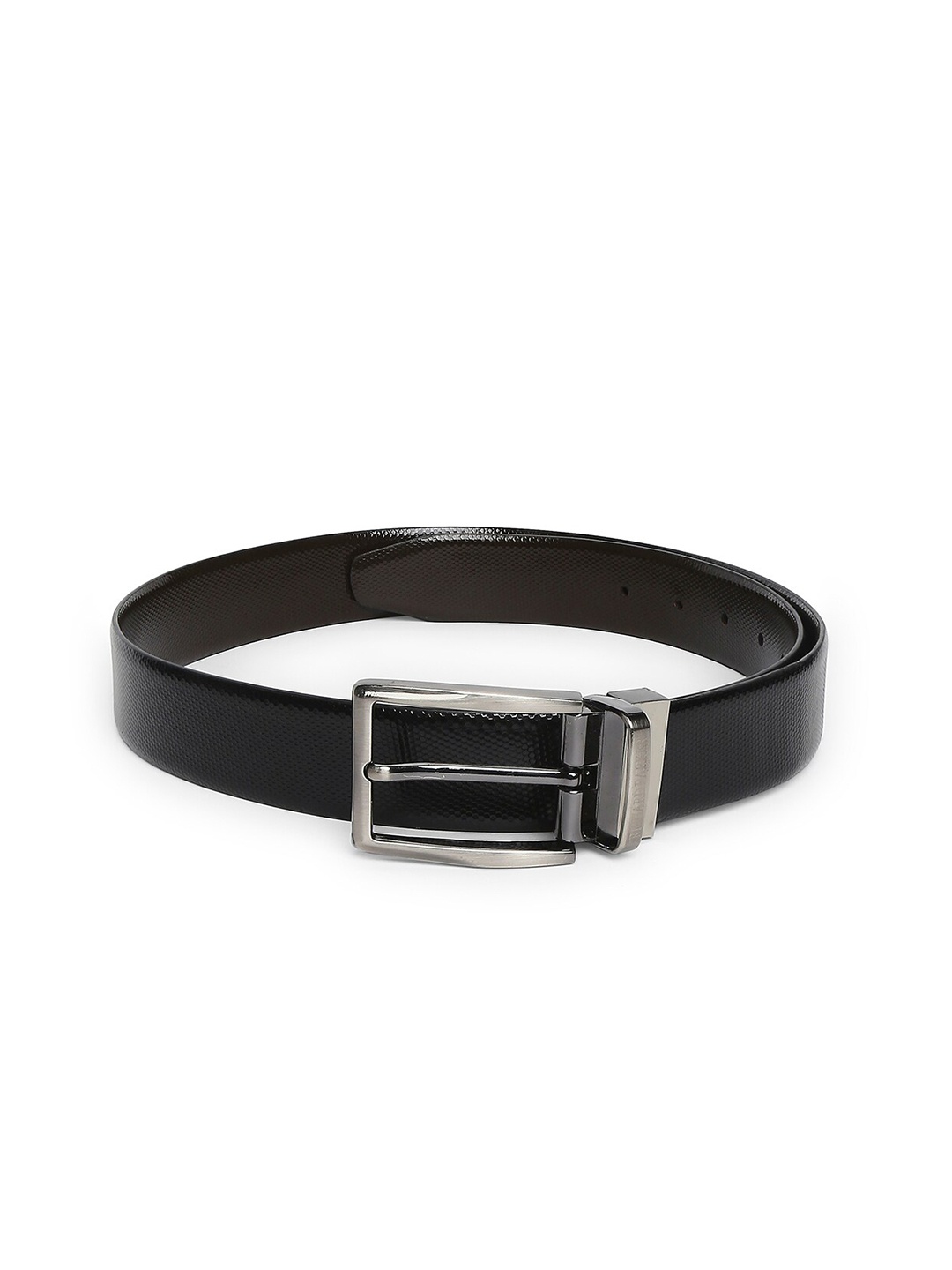 

RICHARD PARKER by Pantaloons Men Black Solid Leather Belt