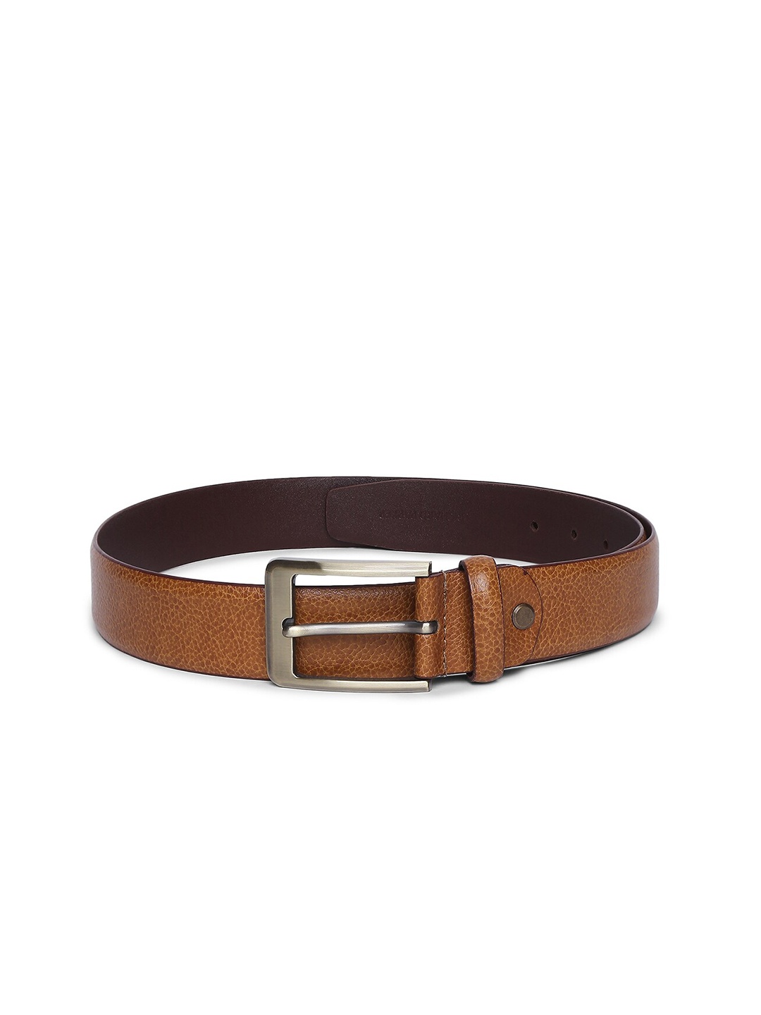 

RICHARD PARKER by Pantaloons Men Tan Solid Slim Leather Belt
