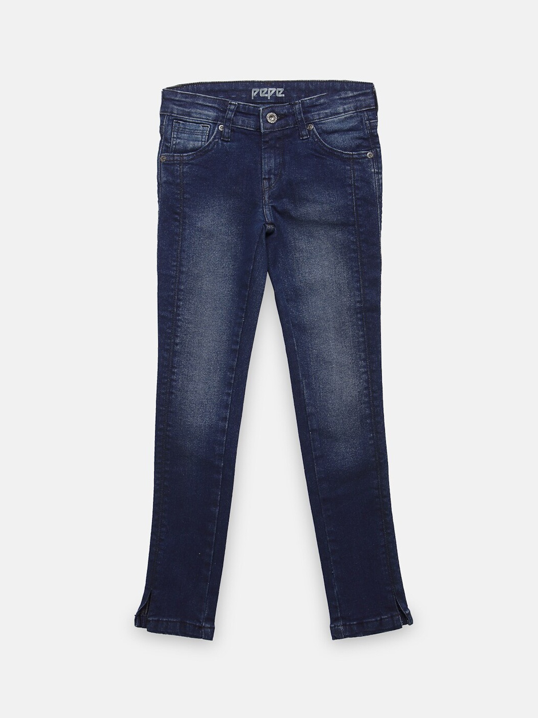 

Pepe Jeans Girls Blue Skinny Fit Low Distress Light Fade Jeans