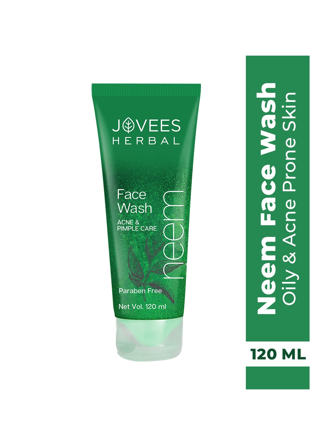 

Jovees Herbal Neem Face Wash For Acne & Pimple Care Bright & Glowing Skin - 120ml, Green