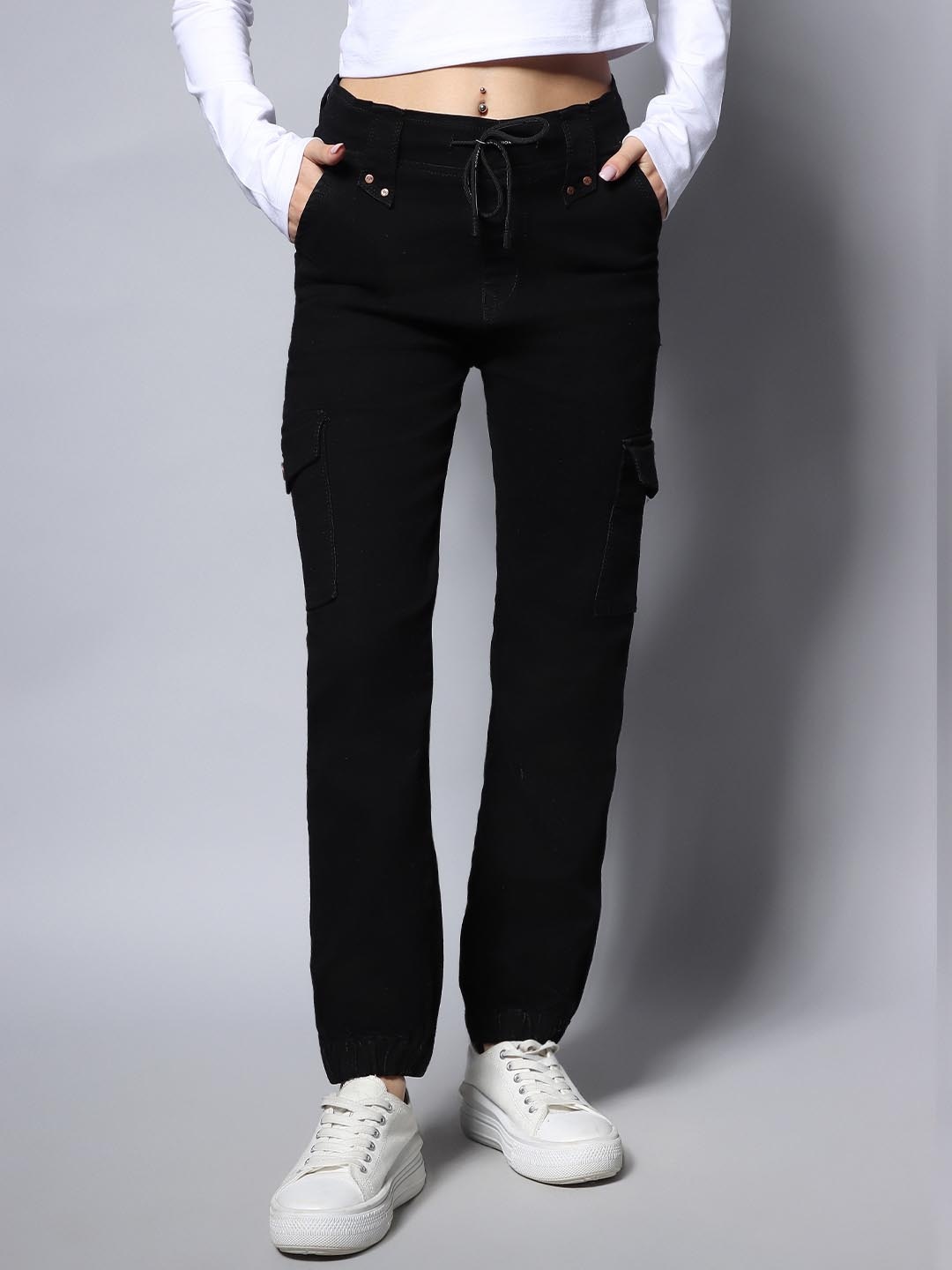 

High Star Women Black Jogger Jeans