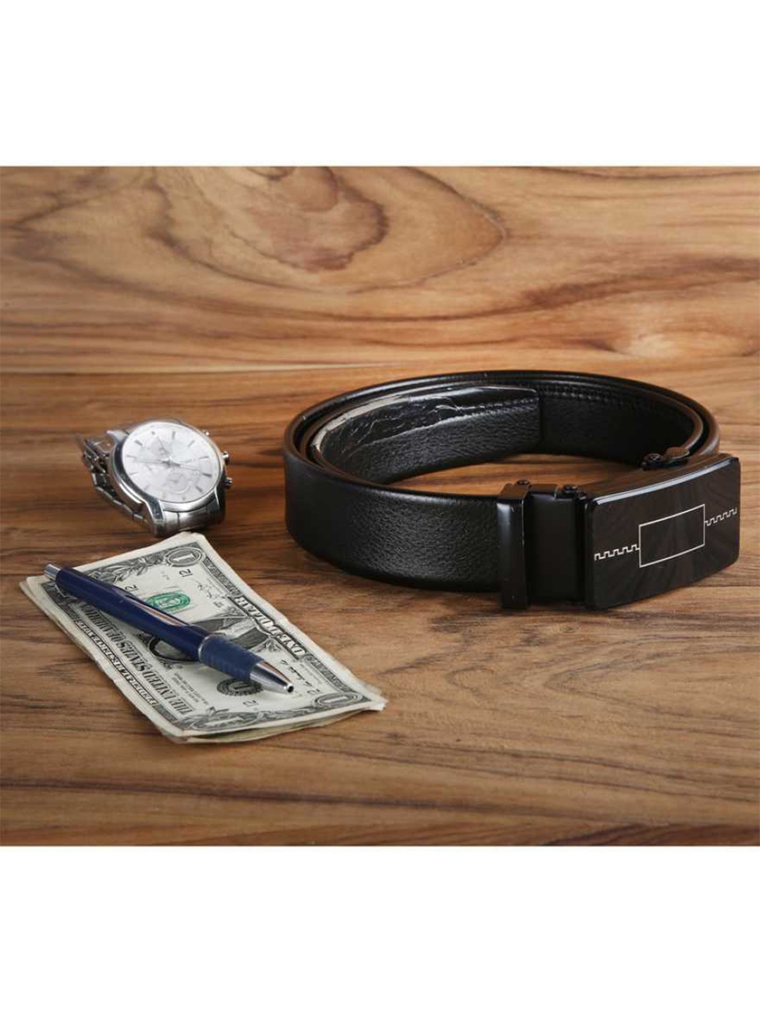 

Kastner Men Black Textured Formal Belt