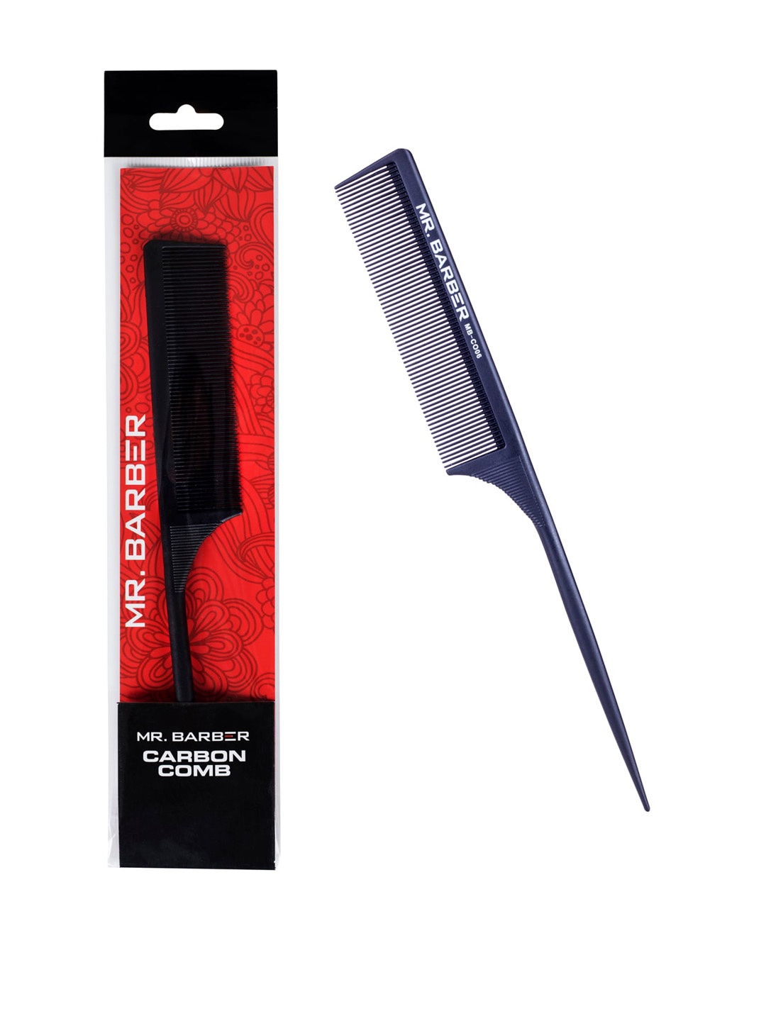 

Mr Barber Black Rat-Tail Carbon Comb