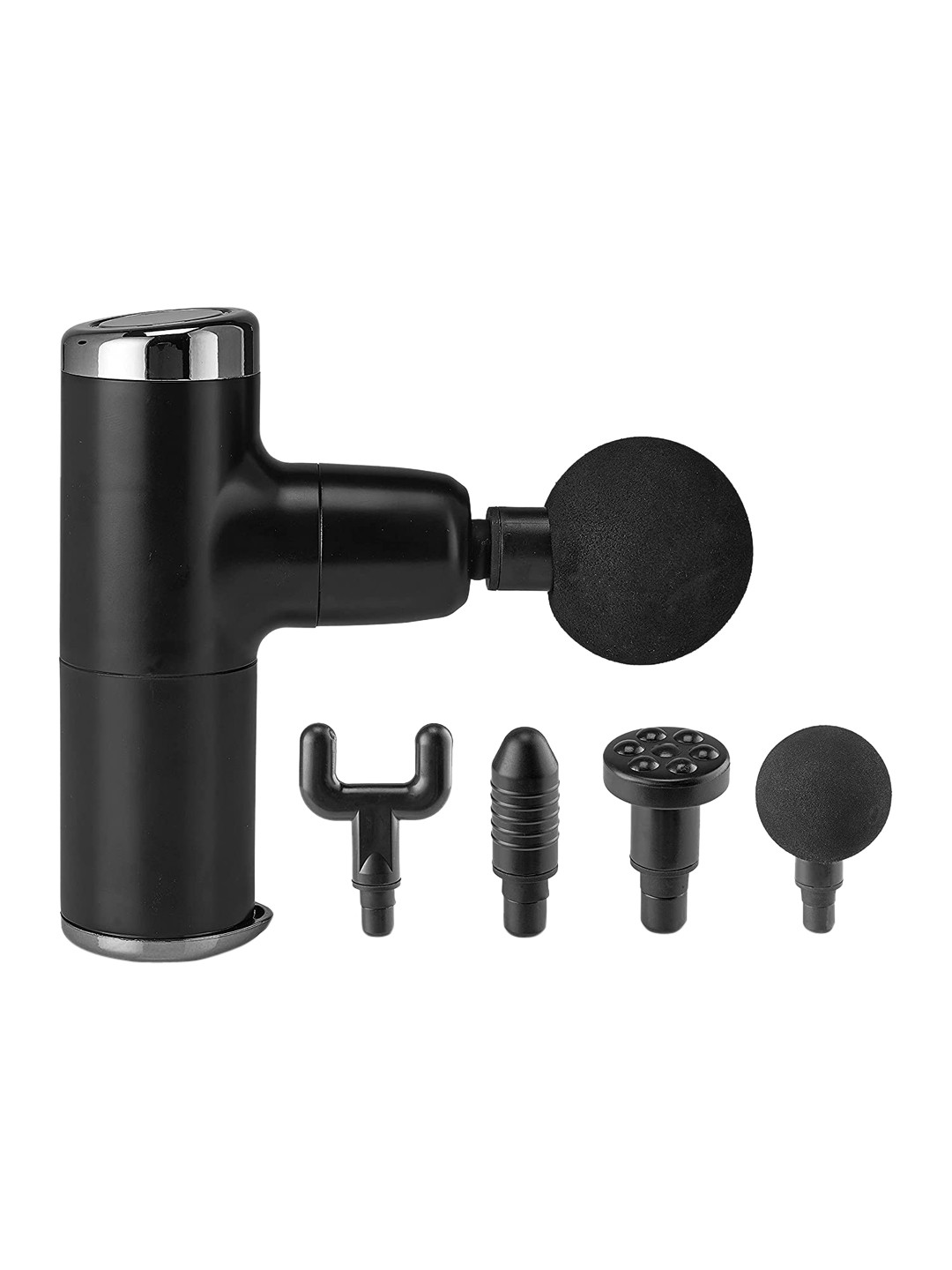 

Lifelong Unisex Black Wireless Mini Gun Massager with 4 heads