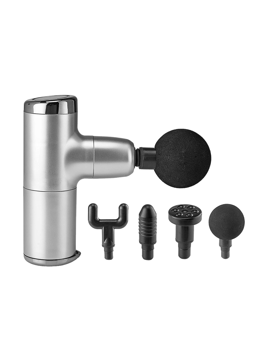 

Lifelong Unisex Silver Wireless Mini Gun Massager with 4 heads