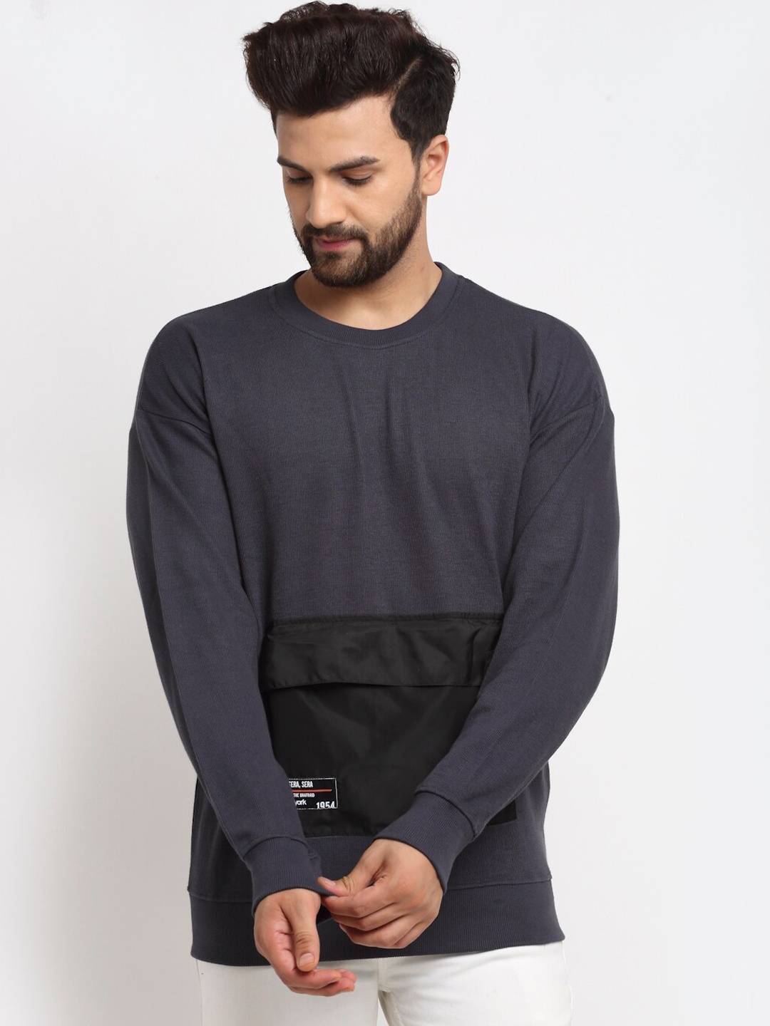 

Club York Men Charcoal Grey Sweatshirt