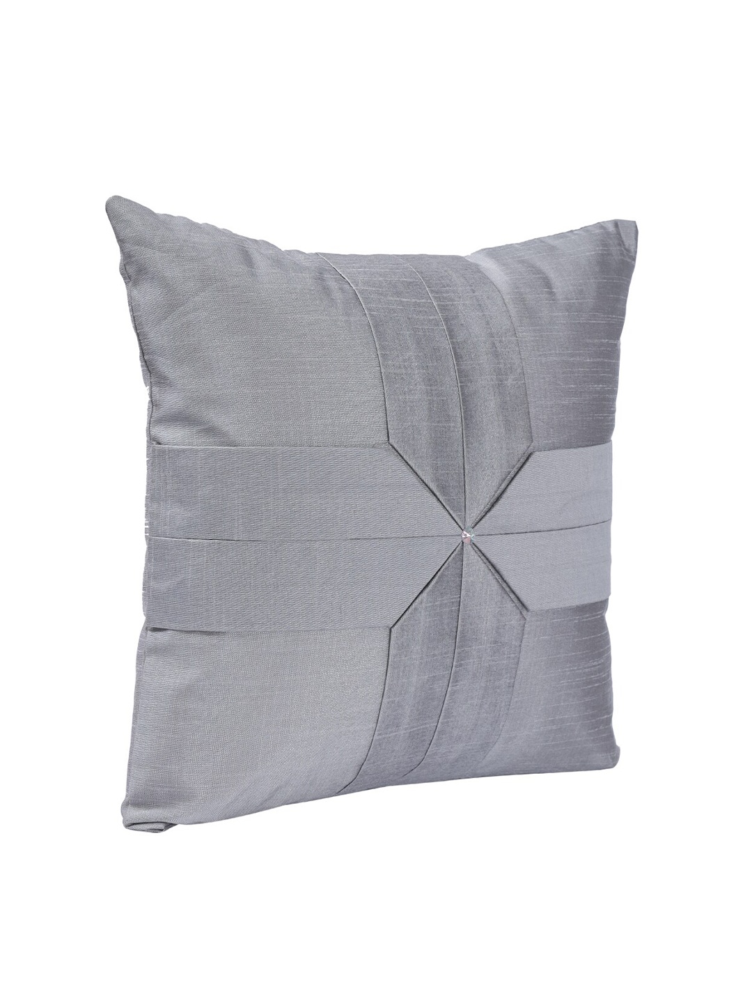 

ROMEE Silver-Toned Set of 5 Geometric Square Cushion Covers