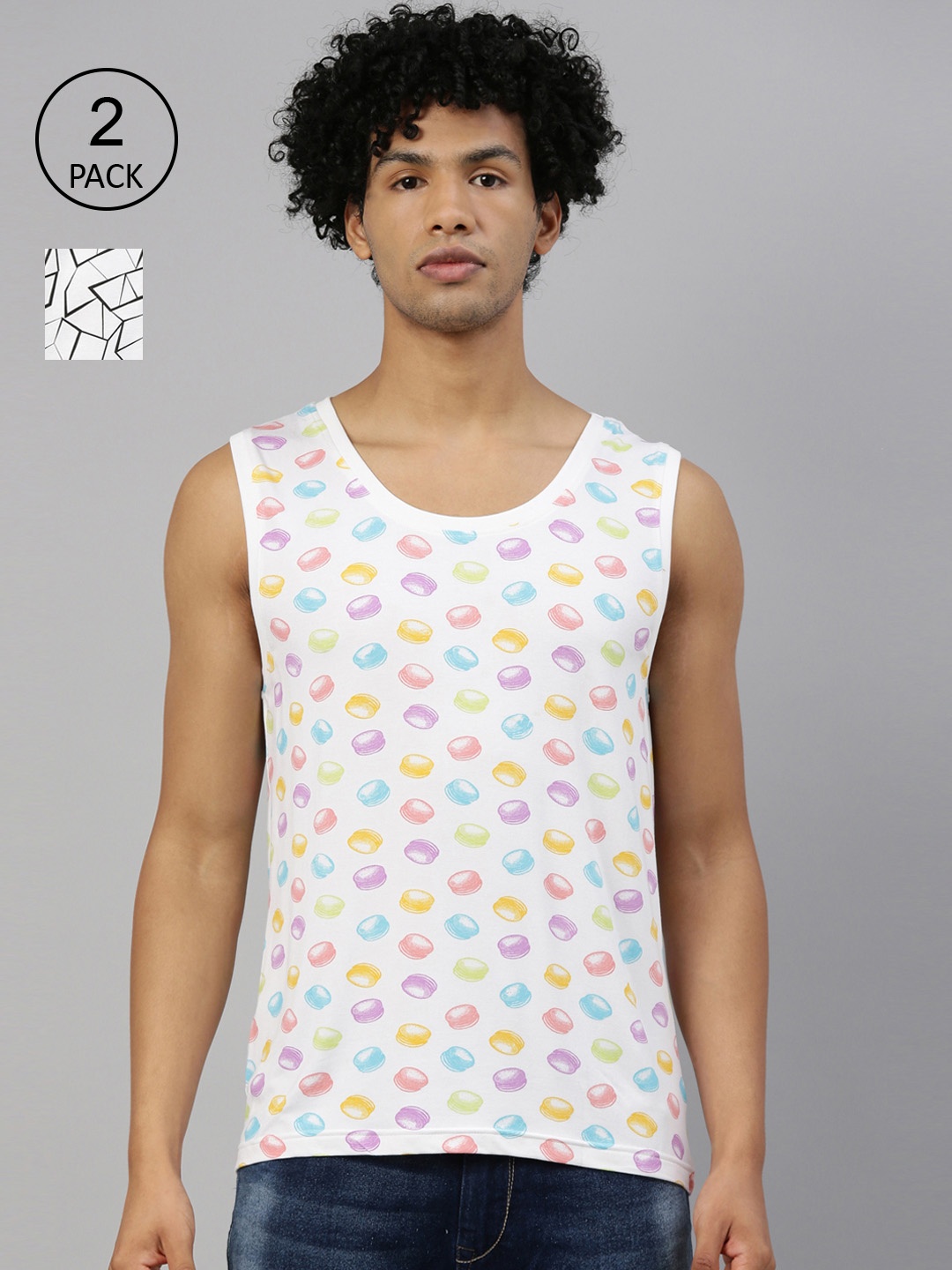 

Kryptic Men White 2 Printed T-shirt