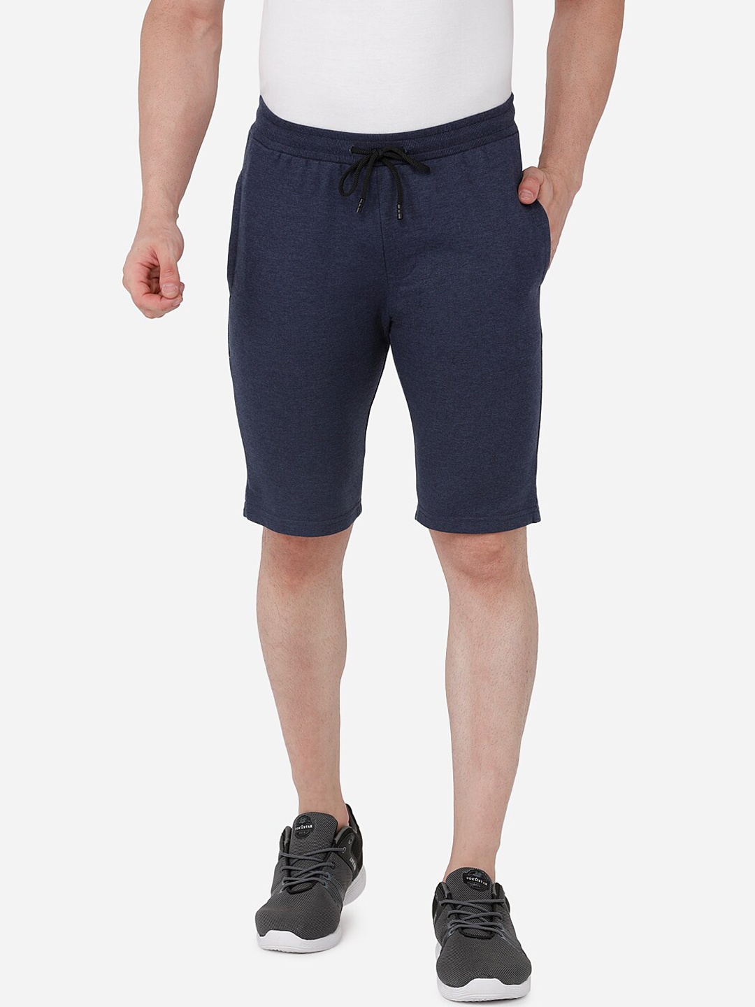 

beevee Men Navy Blue Regular Shorts