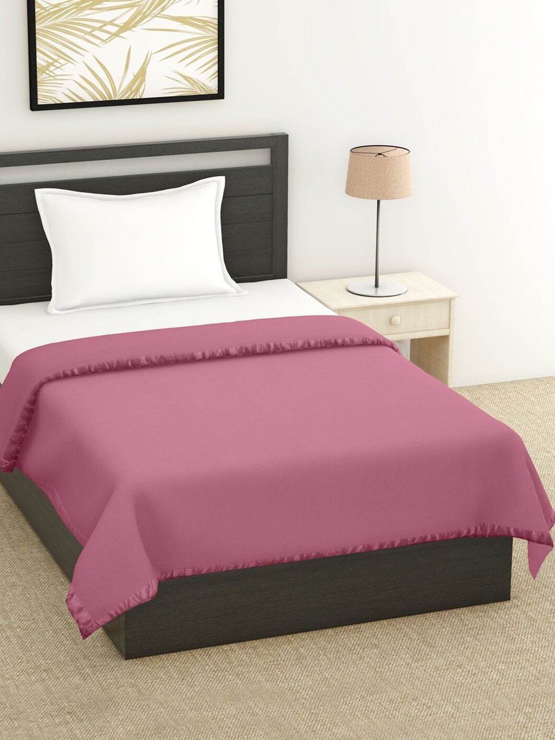 

BOMBAY DYEING Pink Mild Winter 500 GSM Single Bed Blanket