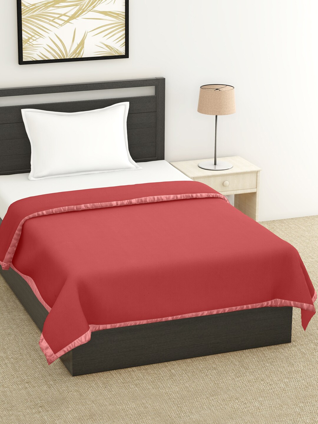 

BOMBAY DYEING Red Mild Winter 500 GSM Single Bed Blanket