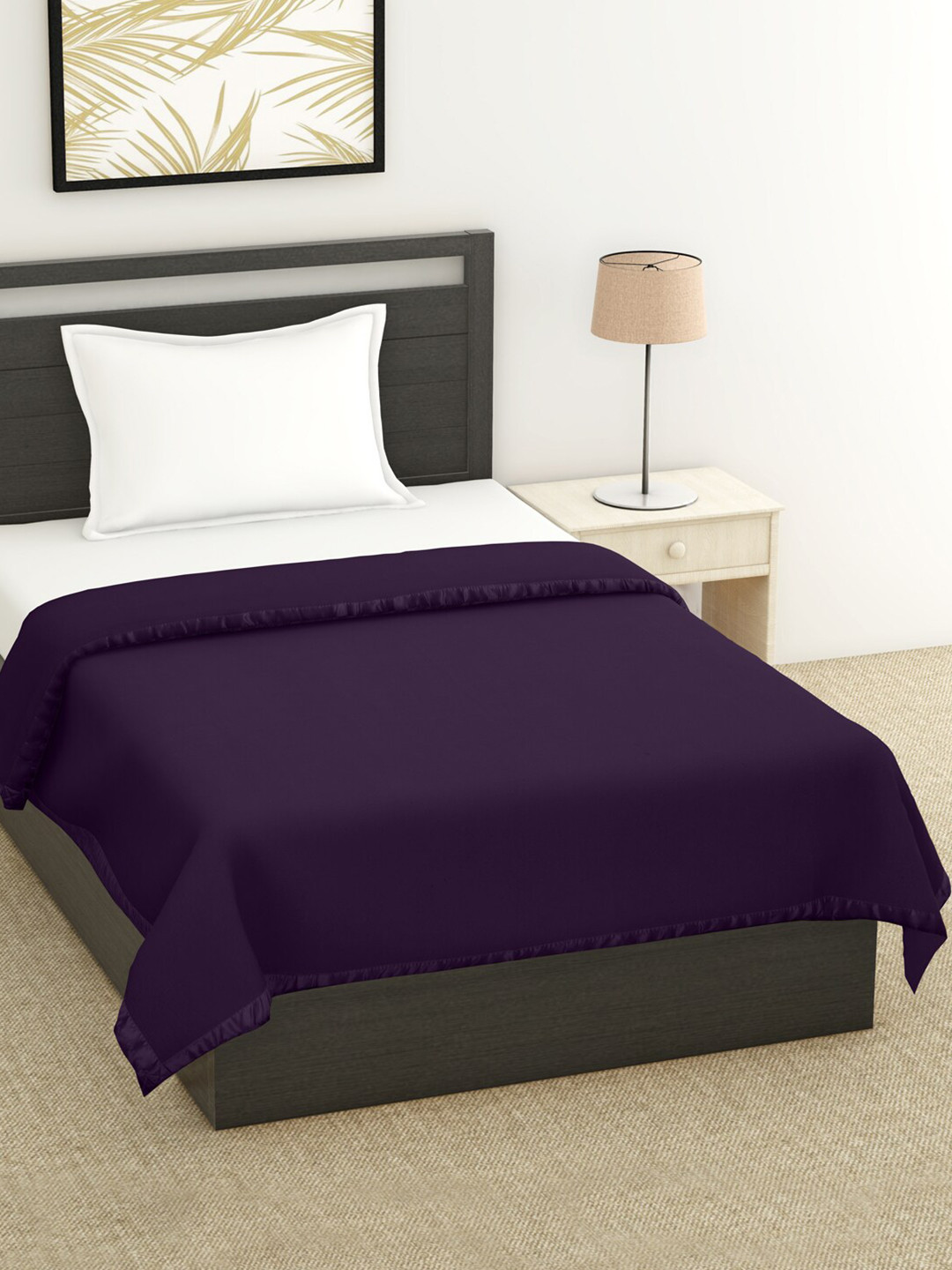

BOMBAY DYEING Purple Mild Winter 500 GSM Single Bed Blanket