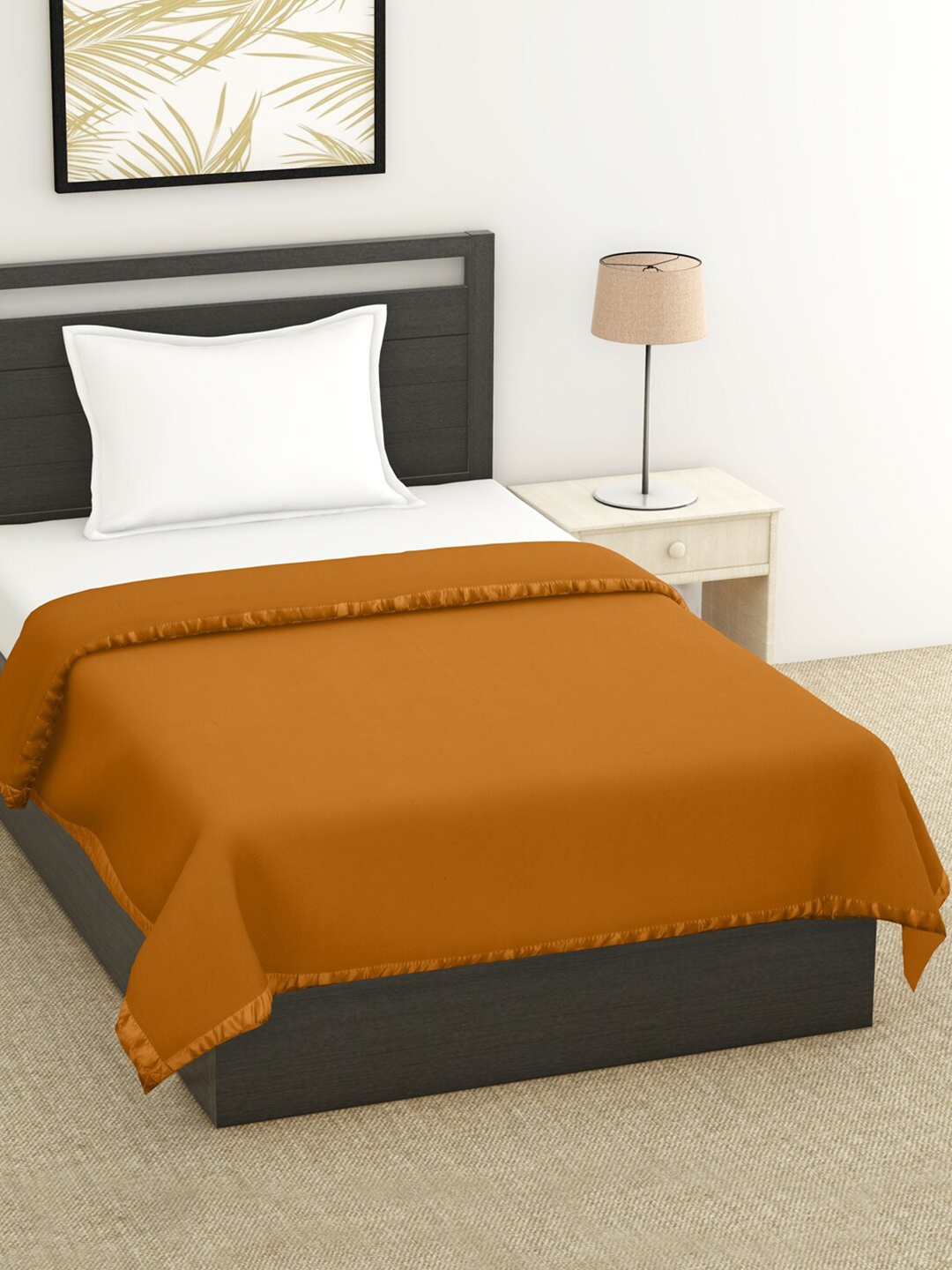 

BOMBAY DYEING Mustard Mild Winter 500 GSM Single Bed Blanket
