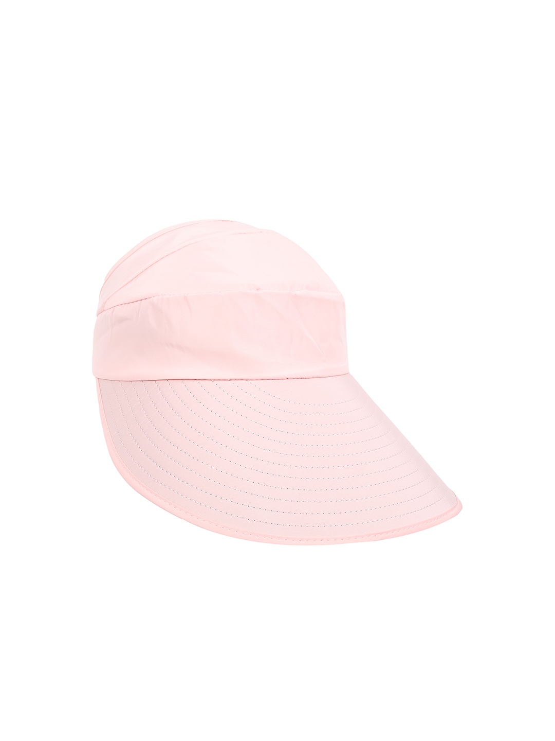 

FabSeasons Women Pink Visor Large Brim Summer UV Protection Beach Cap