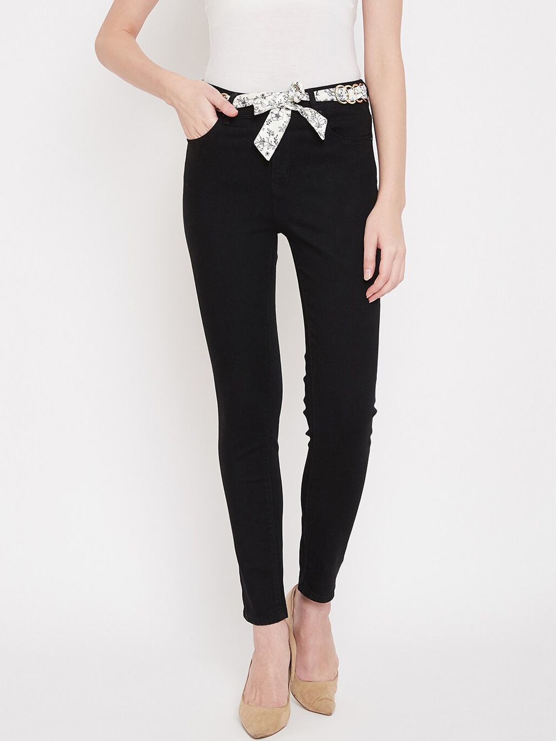 

Madame Women Black Denim Jeans