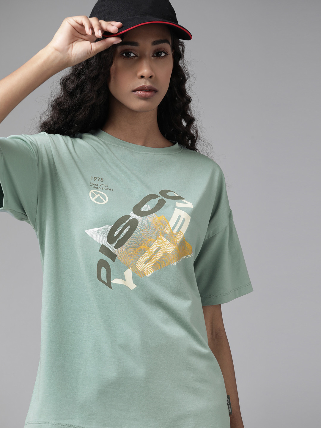

Roadster The Lifestyle Co x Discovery Adventures Women Blue Printed T-shirt