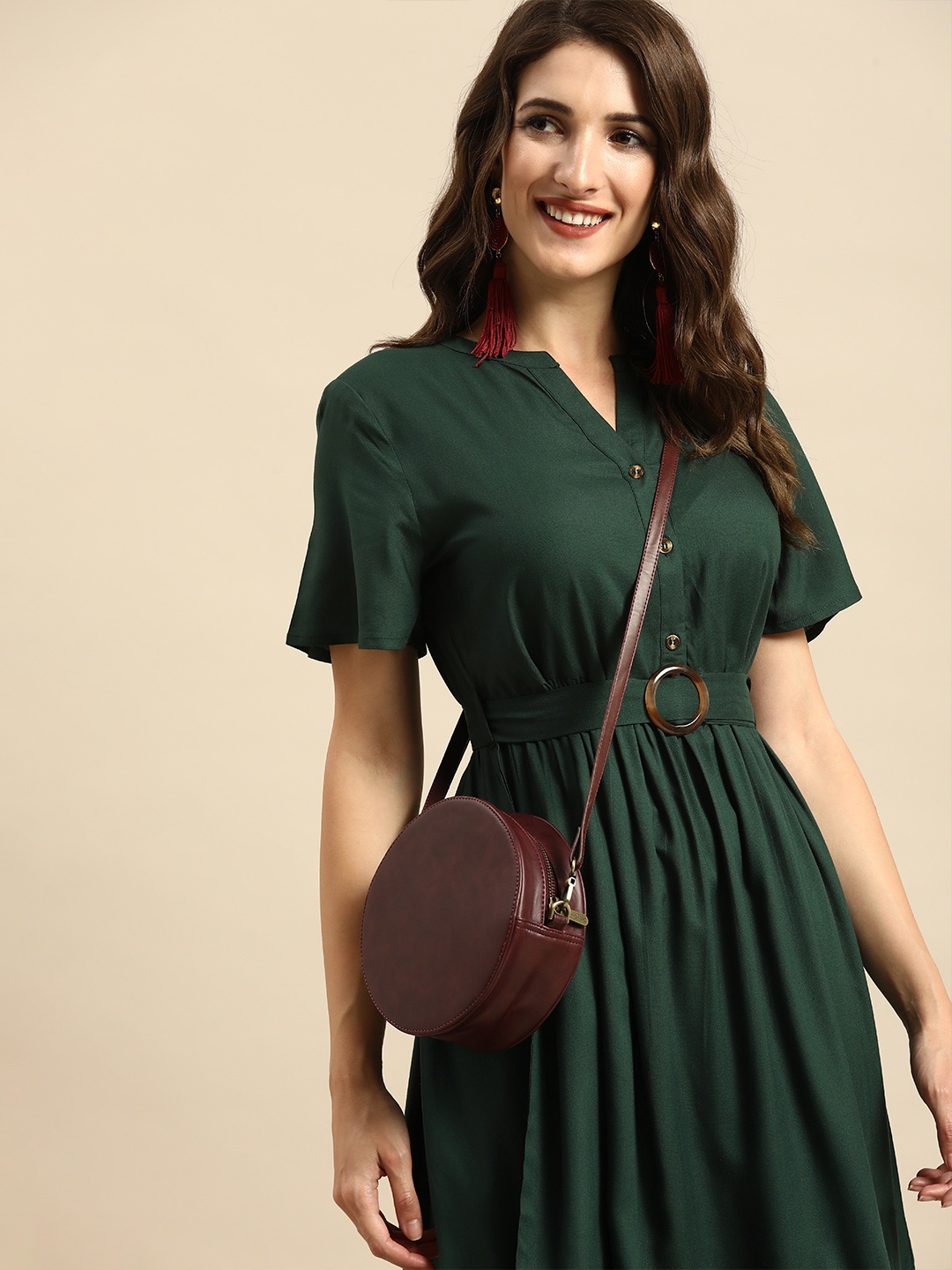 

all about you Green A-Line Dress