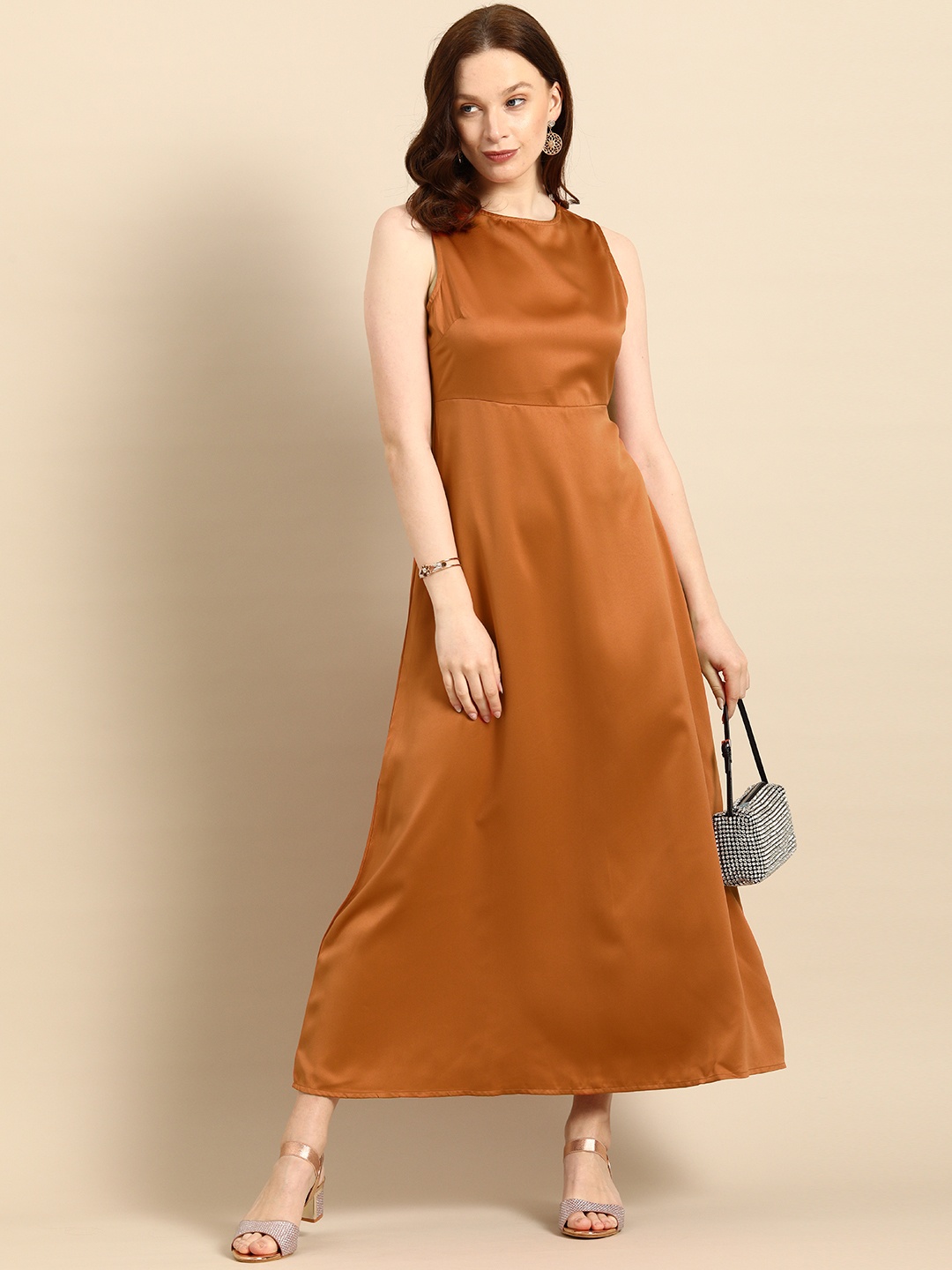 

all about you Rust Midi Dress