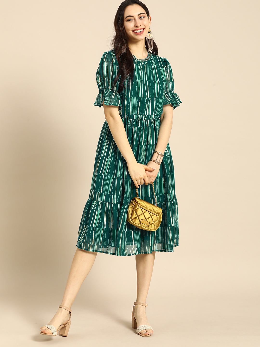 

all about you Green A-Line Dress