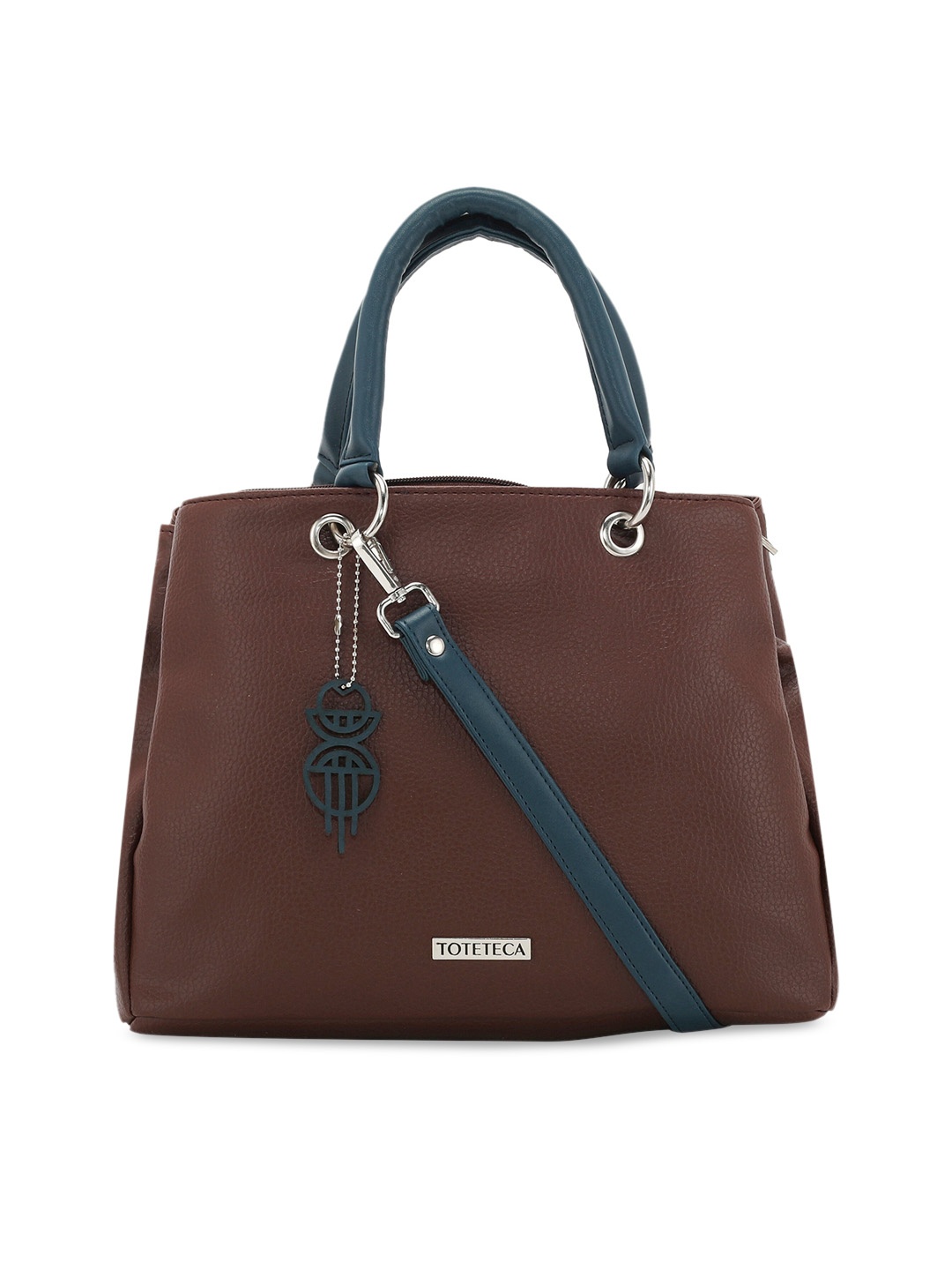 

Toteteca Brown PU Structured Handheld Bag