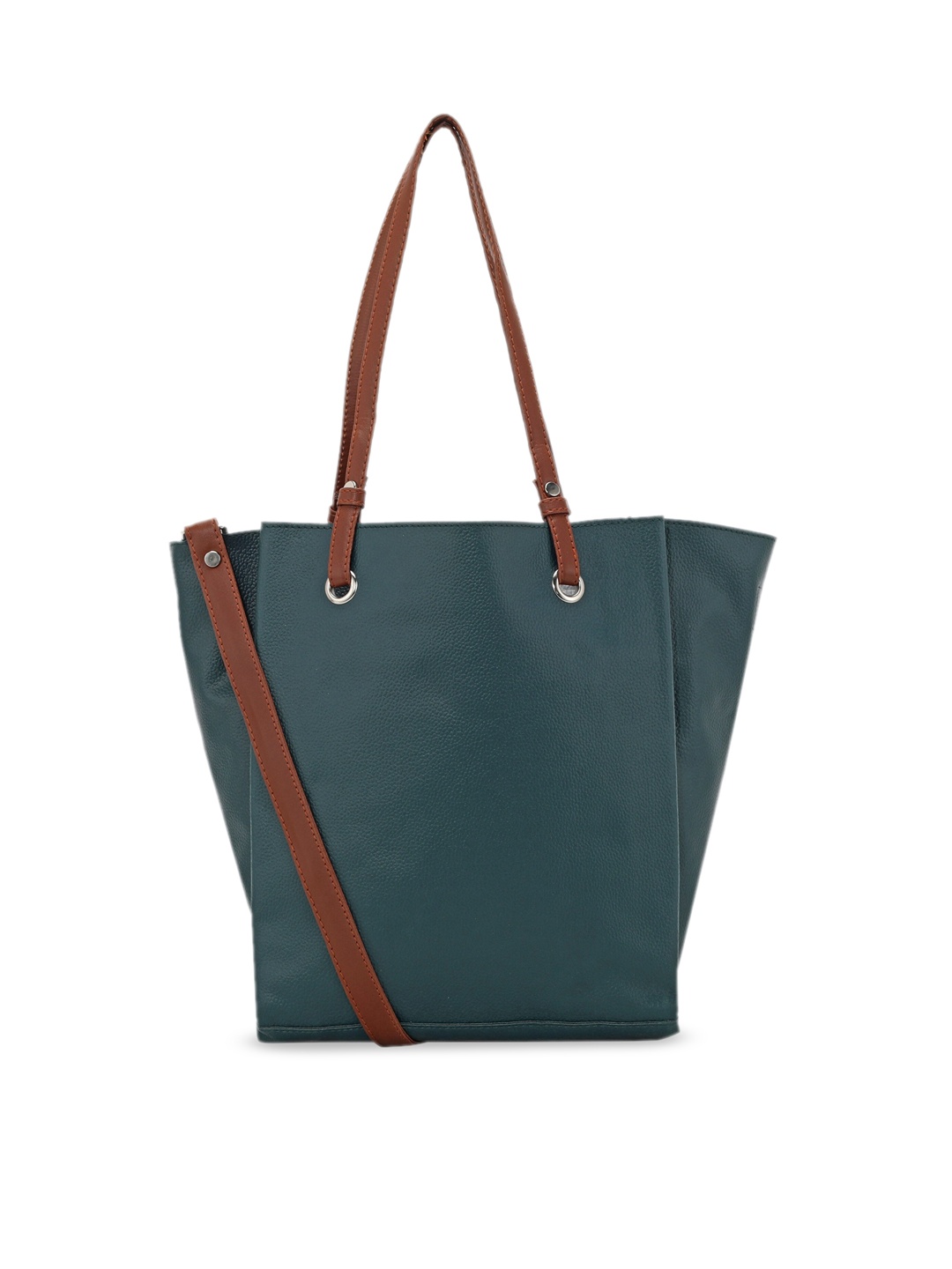 Toteteca Blue PU Structured Shoulder Bag