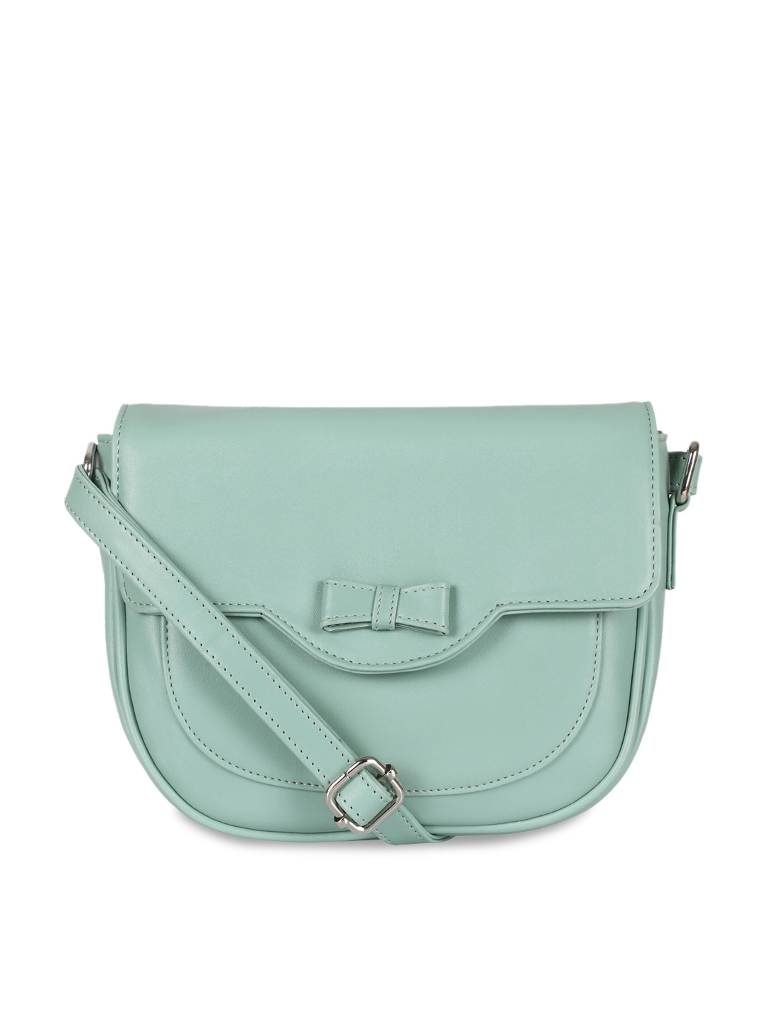 

Toteteca Green PU Structured Sling Bag