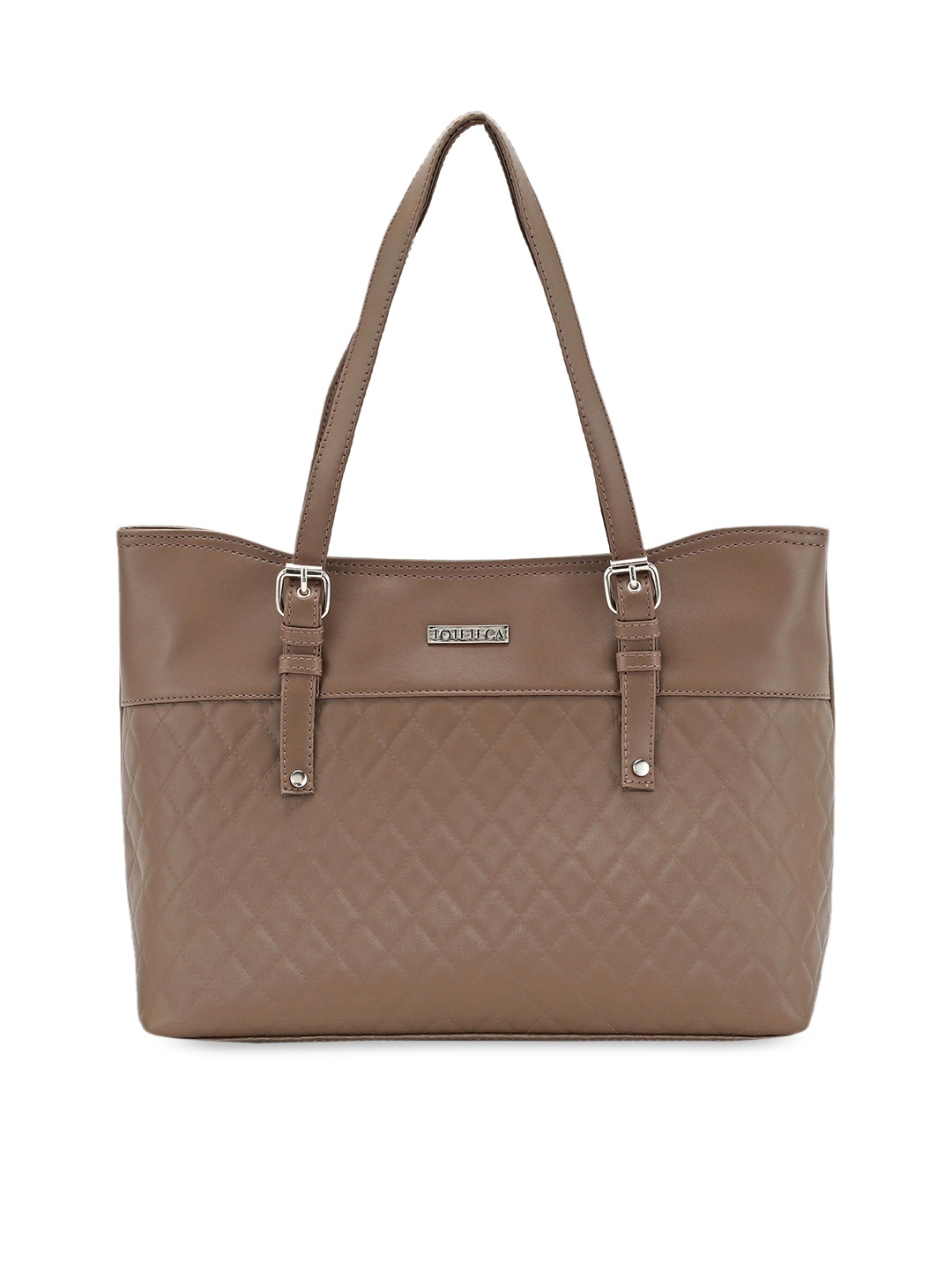 

Toteteca Brown PU Structured Shoulder Bag with Quilted