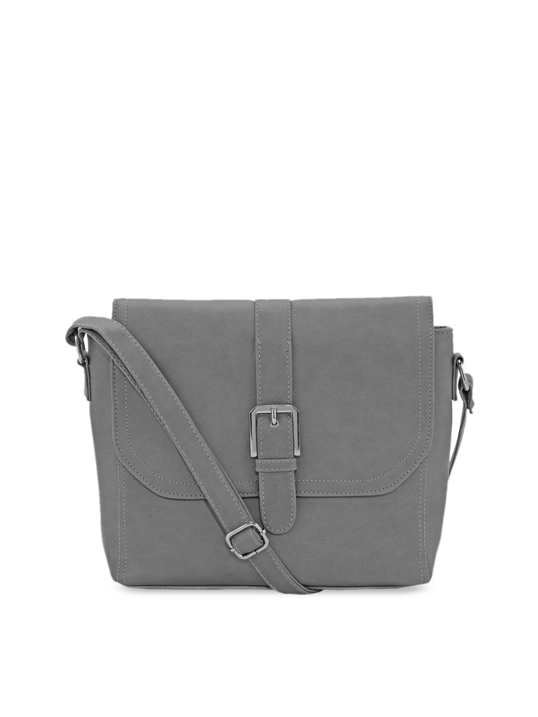 

Toteteca Grey PU Structured Sling Bag