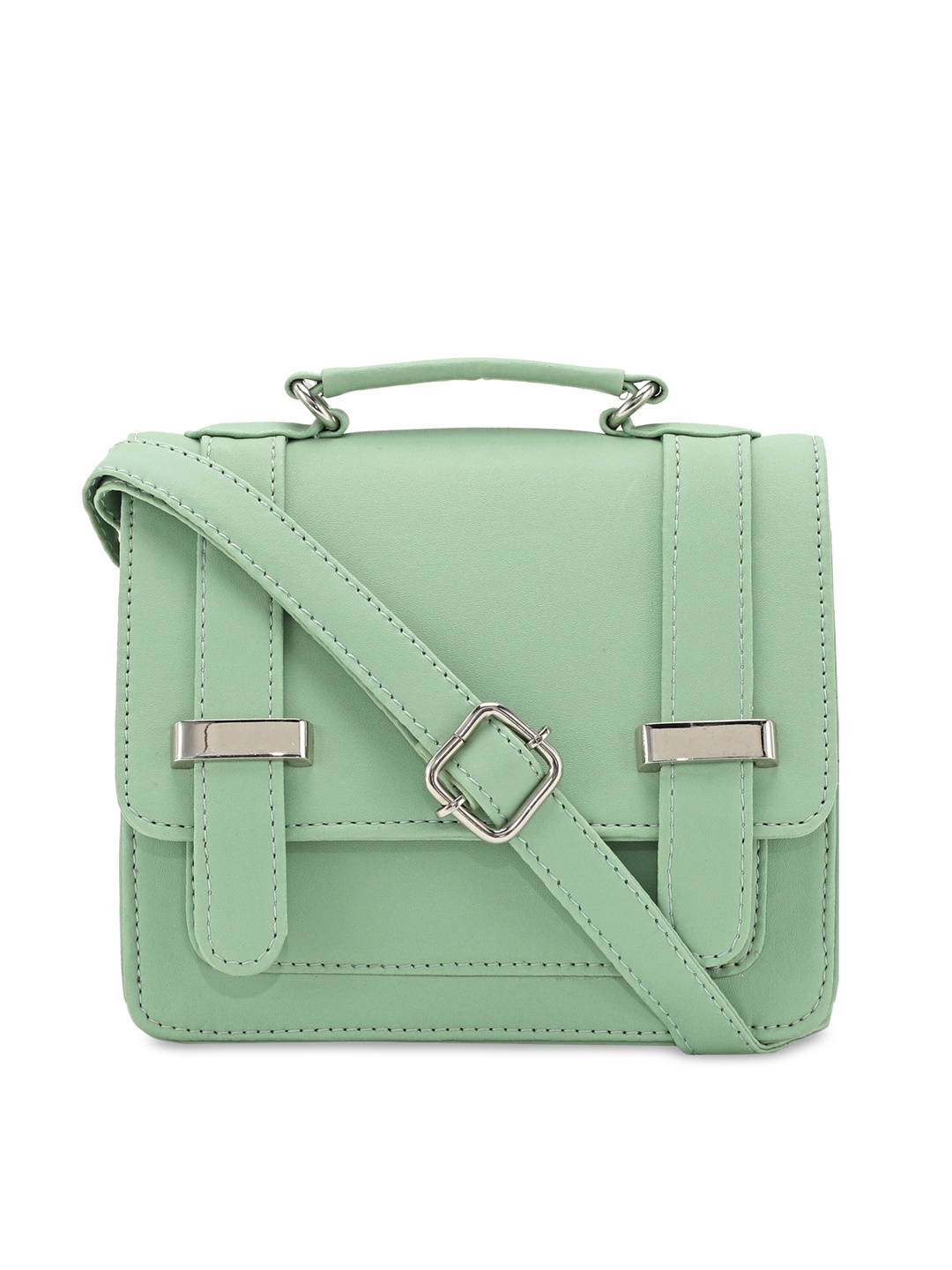

Toteteca Green PU Structured Satchel