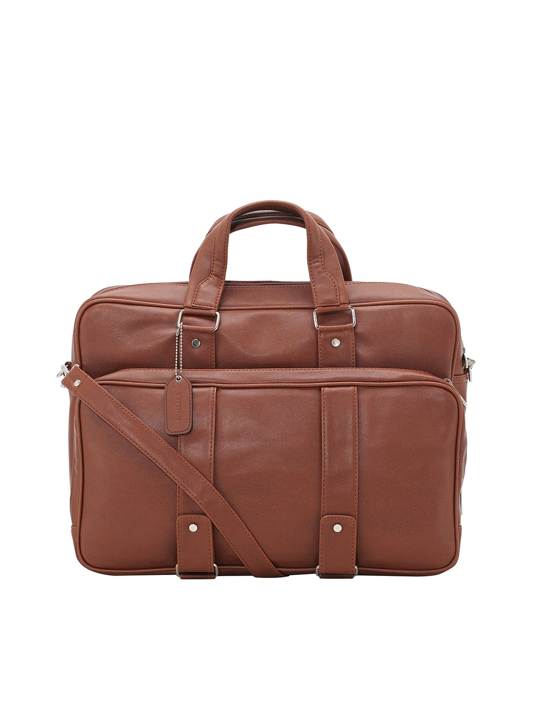 

Toteteca Unisex Tan Textured Laptop Bag