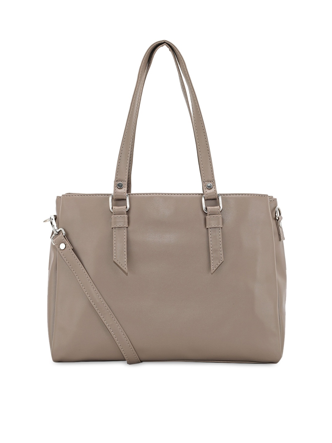 

Toteteca Beige PU Structured Handheld Bag
