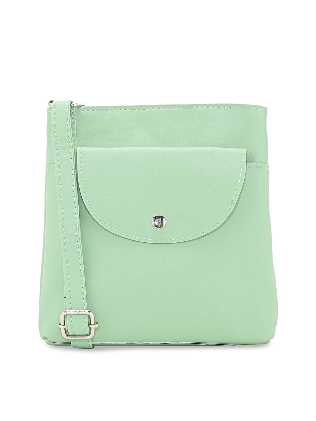 

Toteteca Green PU Structured Sling Bag