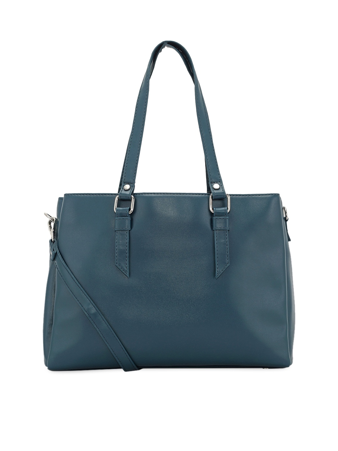 

Toteteca Blue PU Structured Handheld Bag
