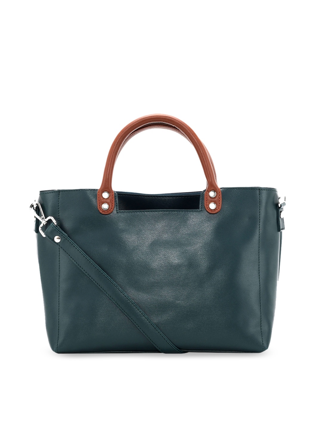 

Toteteca Teal PU Oversized Structured Handheld Bag