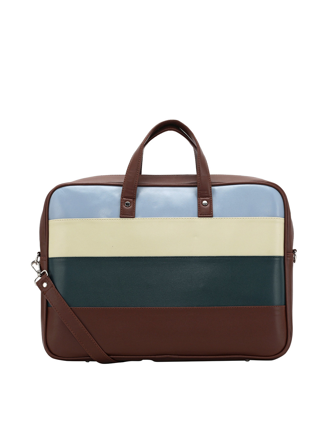 

Toteteca Women Multicoloured Colourblocked PU Laptop Bag, Multi