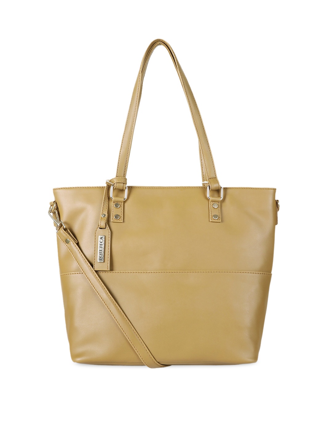 

Toteteca Beige PU Structured Shoulder Bag