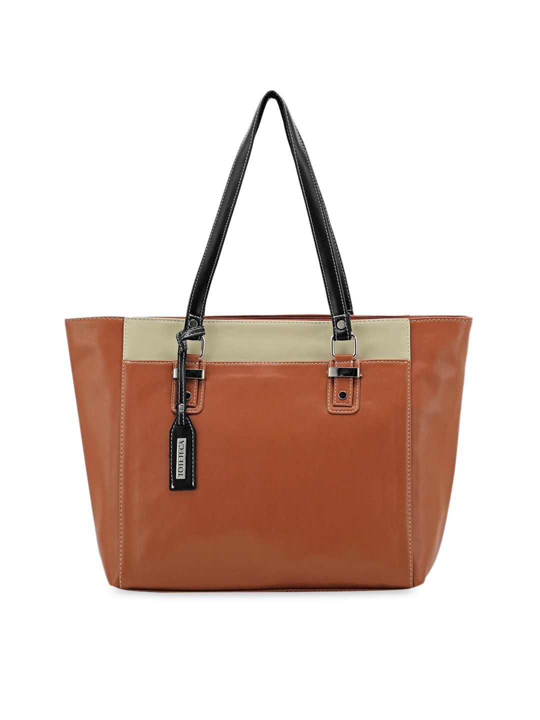 

Toteteca Tan PU Structured Shoulder Bag