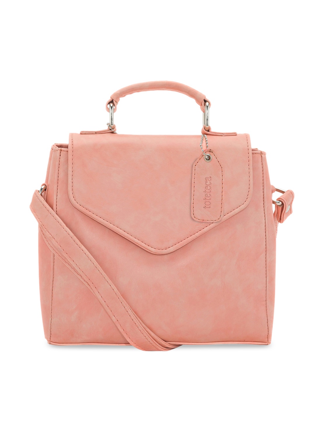 

Toteteca Pink PU Structured Sling Bag