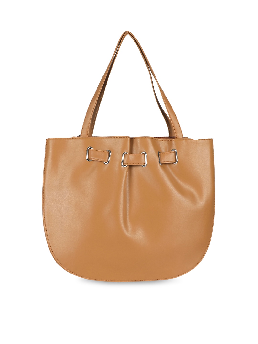 

Toteteca Tan PU Structured Shoulder Bag