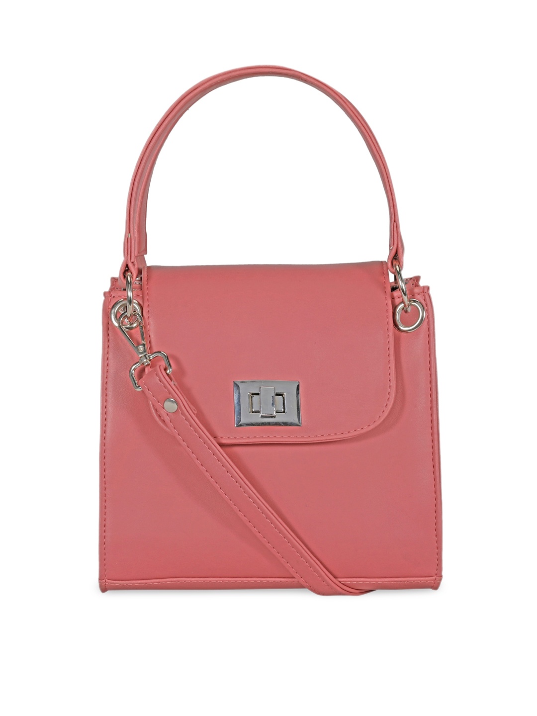 

Toteteca Pink PU Swagger Handheld Bag